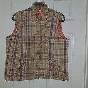 Company Collection Tan quilted casual trendy vest Sz L